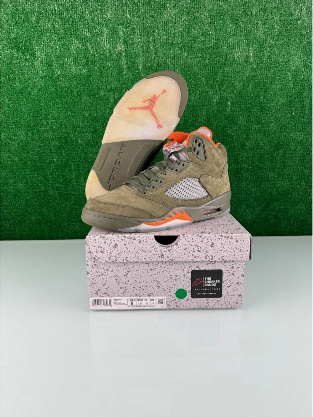 Size 9 - Air Jordan 5 Retro 2024 Olive CLEAN!